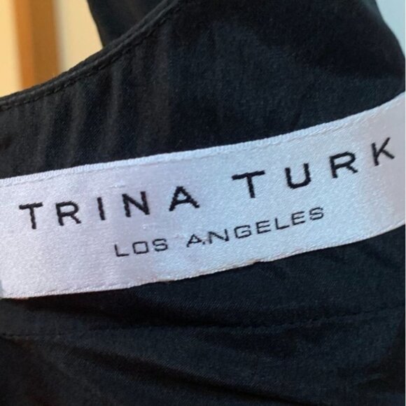 Trina Turk Sheath Dress Black & White SMALL Basket Weave Print - Picture 7 of 9